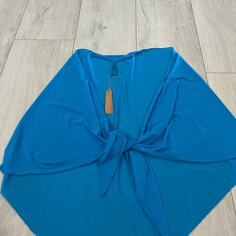 SKIMS MESH TIE SARONG | TURQUOISE skirt size 2X/3x